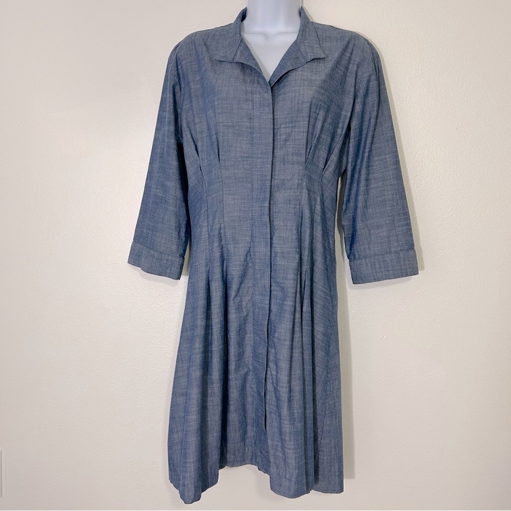 Finley Ladies Size XSmall Blue Button Down Front Dress